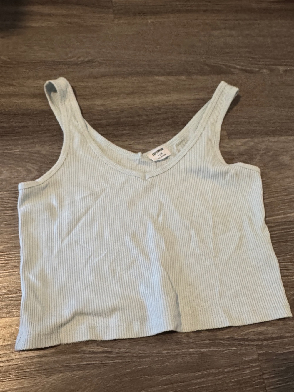 Light Blue Cropped Tank Top NWOT